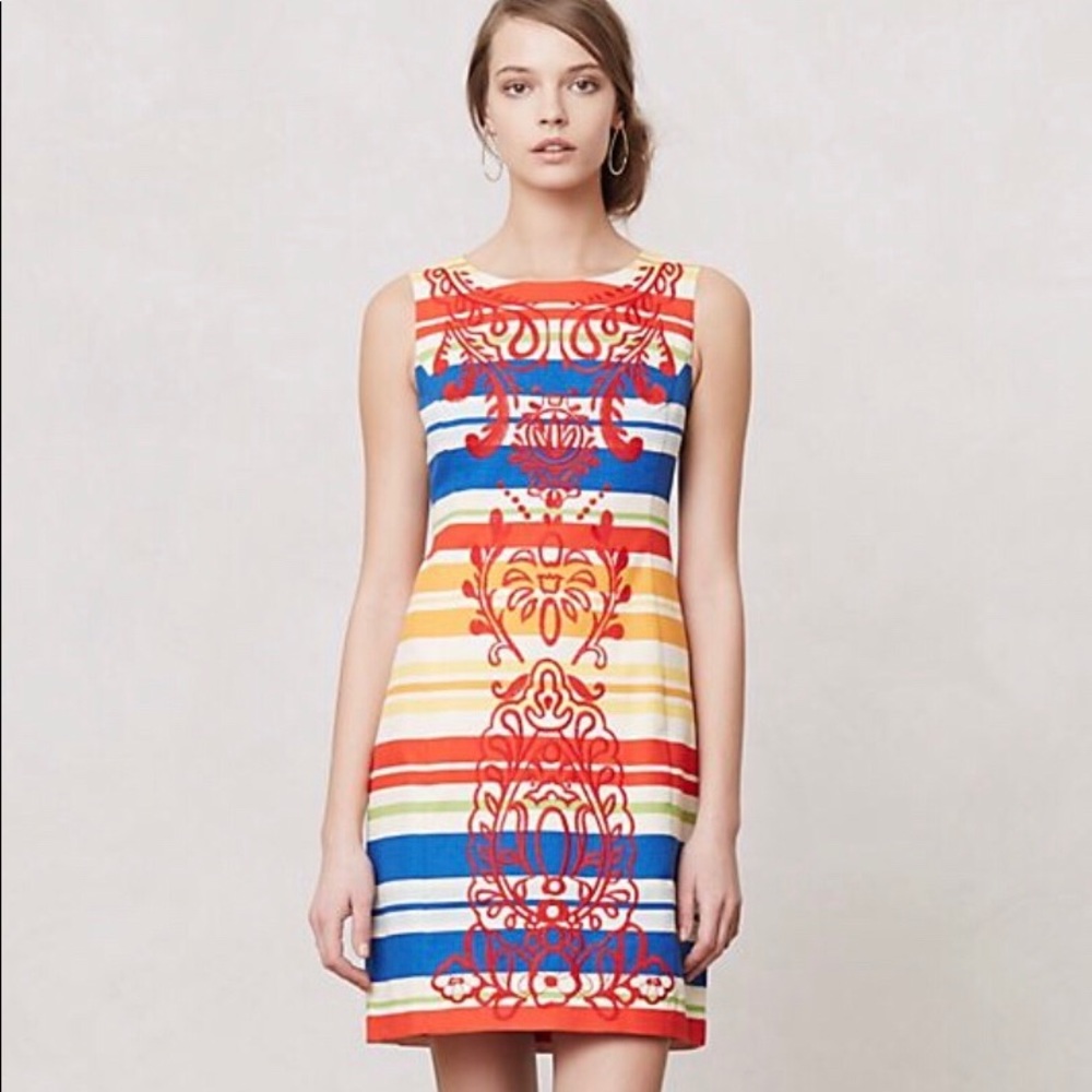 Anthropologie Tabitha Banded Totem Shift Dress